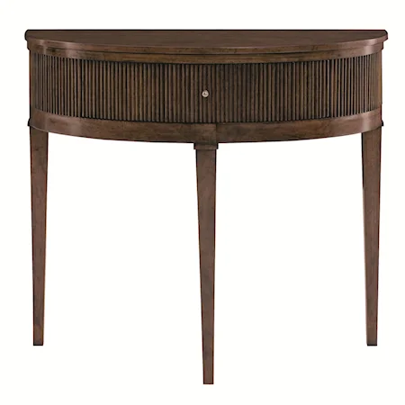 Demi-Lune Console Table with 1 Drawer